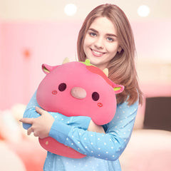 MeWaii® Mushroom Family Painted Berry Cow Kawaii Plush Pillow Squish Toy