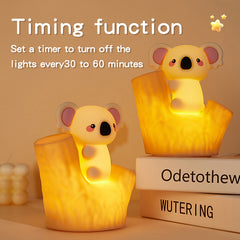 Huggwaii Mini Koala on Tree Branch Silicone Squishy Night Light Cute Perfect Gift
