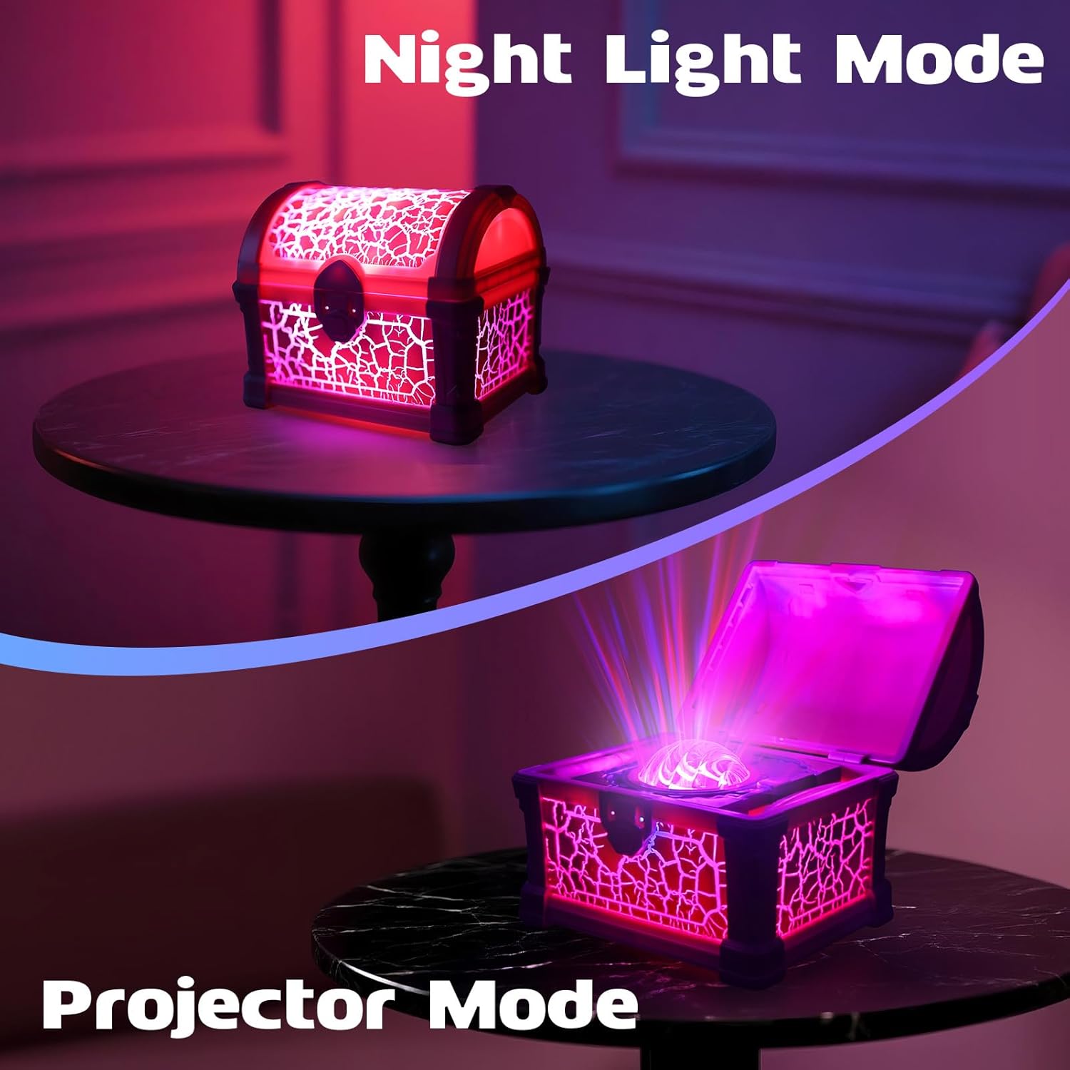 Retro Treasure Box Projection Light Bluetooth Speaker Mini Soundbox Bedroom Atmosphere Night Light Gift Retro Treasure Box Projection Light Bluetooth Speaker Mini Soundbox Bedroom Atmosphere Night Light Gift