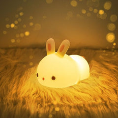Squishy Silikon Lazy Rabbit LED-Nachtlicht - Perfektes Geschenk für Kinder und Mädchen