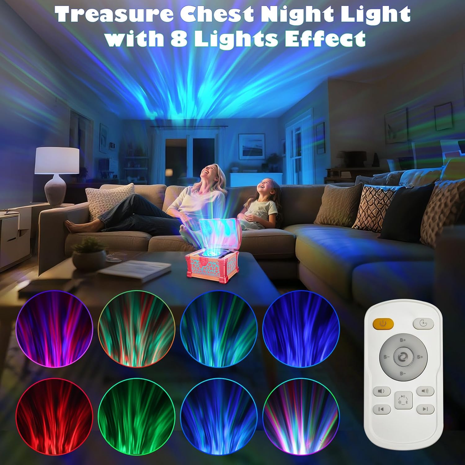 Retro Treasure Box Projection Light Bluetooth Speaker Mini Soundbox Bedroom Atmosphere Night Light Gift Retro Treasure Box Projection Light Bluetooth Speaker Mini Soundbox Bedroom Atmosphere Night Light Gift
