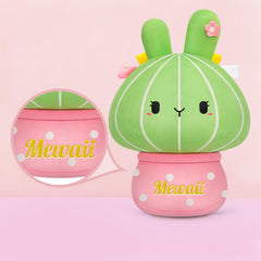 MeWaii® Mushroom Family Cactus Bunny Rabbit Kawaii Plush Pillow Squish Toy