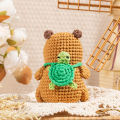 MeWaii® Crochet Capybara Crochet Kit for Beginners with Easy Peasy Yarn