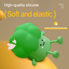 Veilleuse LED en silicone souple en forme de brocoli – Cadeau idéal pour les enfants et les filles