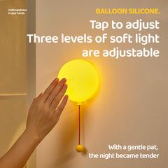 Balloon Silicone Squishy Night Light with String Switch LED Wall Hanging Lamp Perfect Gift