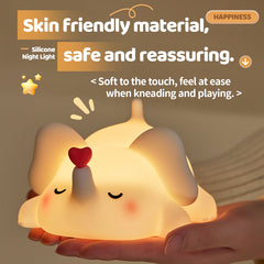 Veilleuse LED en silicone souple en forme d'éléphant - Cadeau idéal pour les enfants et les filles