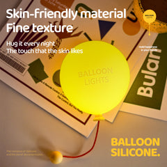 Balloon Silicone Squishy Night Light with String Switch LED Wall Hanging Lamp Perfect Gift