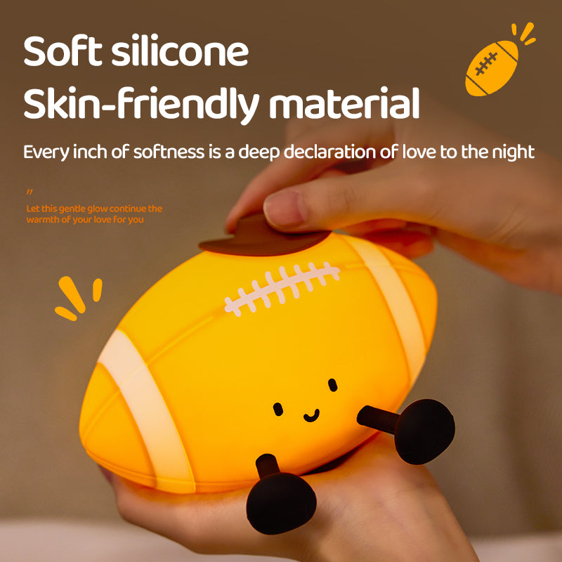 Huggwaii Football Silicone Squishy Night Light Cute Sports Lamp for Bedroom Perfect Gift Huggwaii Football Silicone Squishy Night Light Cute Sports Lamp for Bedroom Perfect Gift