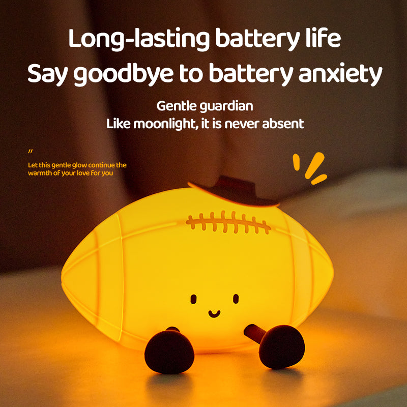 Huggwaii Football Silicone Squishy Night Light Cute Sports Lamp for Bedroom Perfect Gift Huggwaii Football Silicone Squishy Night Light Cute Sports Lamp for Bedroom Perfect Gift