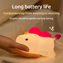 Chubby Unicorn Silicone Squishy Night Light Perfect Gift Sleep Companion Stress Relief