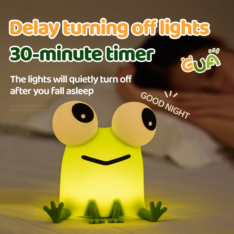 Frosch mit großen Augen, entzückendes kleines Squishy-Nachtlicht aus Silikon, perfektes Geschenk