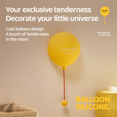 Balloon Silicone Squishy Night Light with String Switch LED Wall Hanging Lamp Perfect Gift