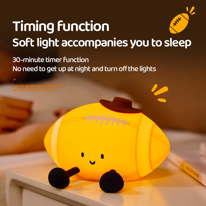 Huggwaii Football Silicone Squishy Night Light Cute Sports Lamp for Bedroom Perfect Gift Huggwaii Football Silicone Squishy Night Light Cute Sports Lamp for Bedroom Perfect Gift