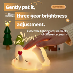 Veilleuse LED en silicone souple en forme d'éléphant - Cadeau idéal pour les enfants et les filles