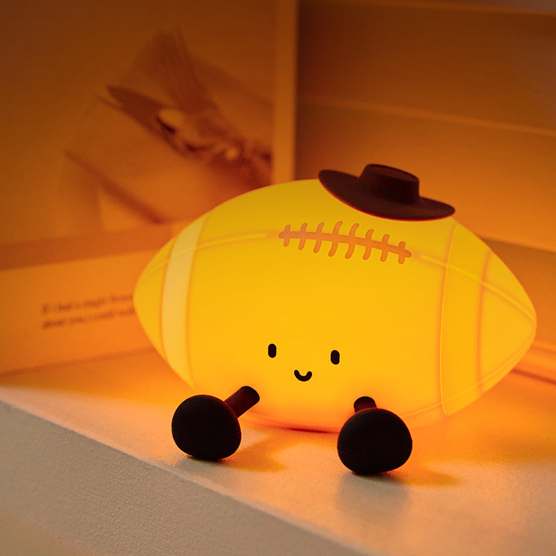 Huggwaii Football Silicone Squishy Night Light Cute Sports Lamp for Bedroom Perfect Gift Huggwaii Football Silicone Squishy Night Light Cute Sports Lamp for Bedroom Perfect Gift