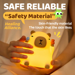 Capybara Funny Sitting Silicone Squishy Night Light Perfect Gift