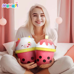 MeWaii® Milk Tea Boba Cow Plush Kawaii Plushies For Gift