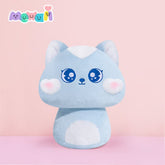 MeWaii® Mushroom Family Dudu Blue Cat Kawaii Plush Pillow Squish Toy