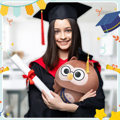 MeWaii® Graduation Plush Owl with Graduation Cap, Diploma Graduation Stuffed Animal Gift