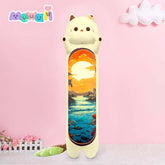 MeWaii® Loooong Family Original Design Summer Dusk Cat Plush Long Stuffed Animal Kawaii Plush Pillow Squishy Toy