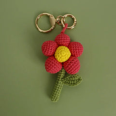 Mewaii® Finished Crochet Flower Keychain