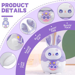 MeWaii® Stuffed Animal Kawaii Bunny/Rabbit Plush Pillow Squishy Toy With Hoodie