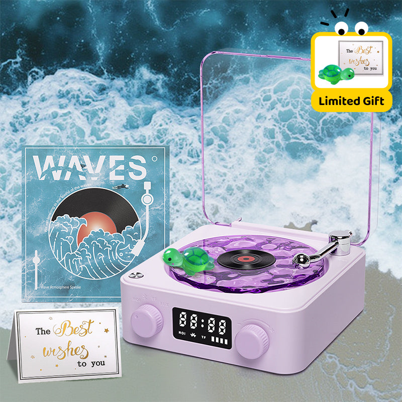 Tourne-disque vinyle Bluetooth rétro Waves Tourne-disque vinyle Bluetooth rétro Waves