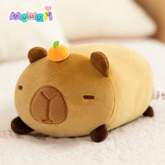 MeWaii® Fluffffy Family Tangerine Kawaii Capybara Plush Stuffed Animal Cute Plush Pillow Squishy Toy