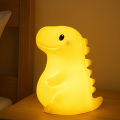 MeWaii® Squishy Silicone Dinosaur LED Night Light - Perfect Gift for Kids and Girls