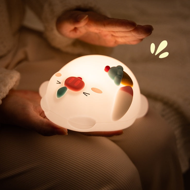 Veilleuse LED en silicone souple en forme de cochon couché – Cadeau idéal pour les enfants et les filles Veilleuse LED en silicone souple en forme de cochon couché – Cadeau idéal pour les enfants et les filles