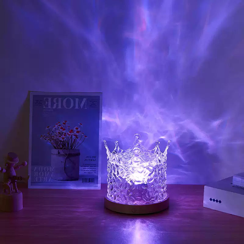 Crown Style Lamp Ocean Wave Projector Atmosphere Light Crown Style Lamp Ocean Wave Projector Atmosphere Light