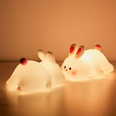 Niedliche Kaninchen LED Squishy Tap Tap Nachtlicht Lampe