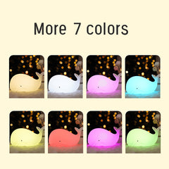 MeWaii® Squishy Silicone Whale LED Night Light - Perfect Gift for Kids and Girls