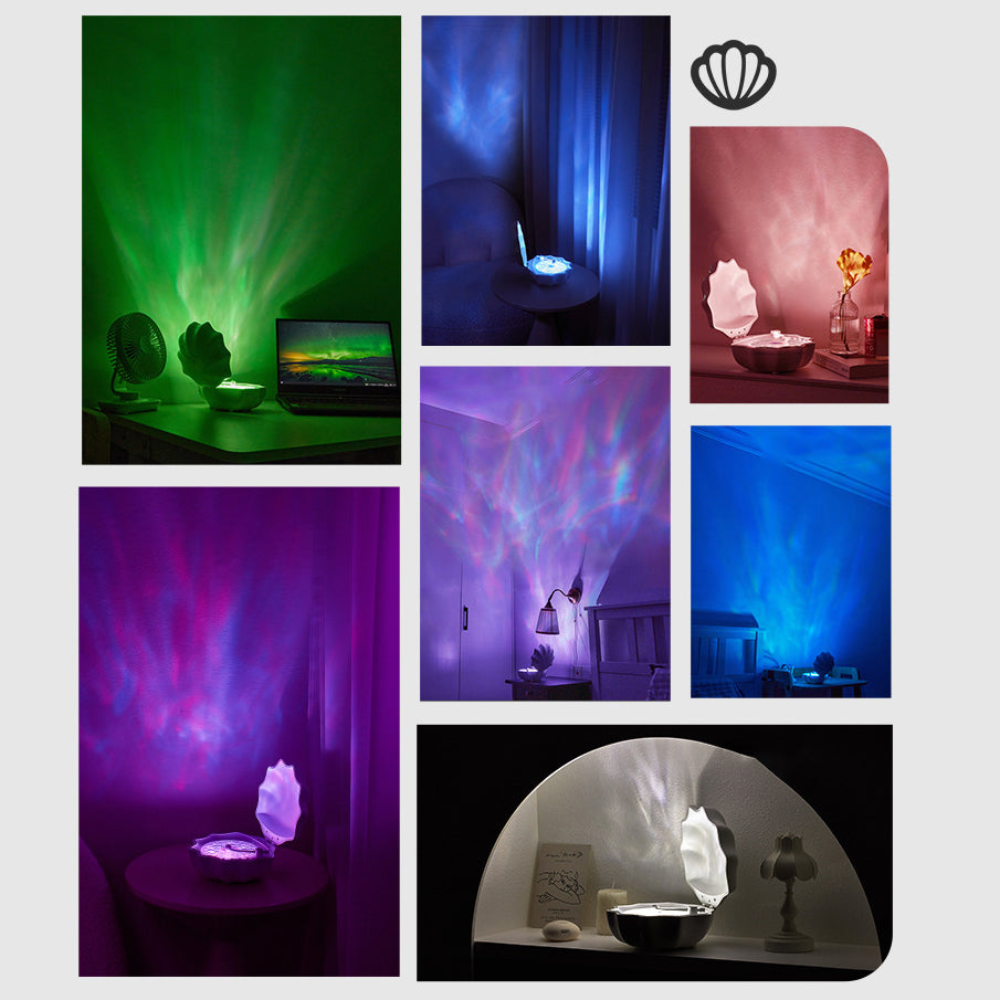 Shell Lamp Waves Retro Bluetooth Record Player LED Night Light - Perfect Gift for Kids and Girls Shell Lamp Waves Retro Bluetooth Record Player LED Night Light - Perfect Gift for Kids and Girls