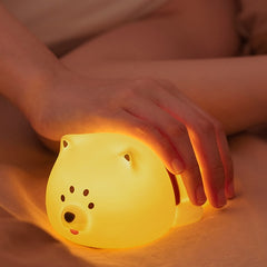 Veilleuse LED en silicone souple en forme de chiot Pappy - Cadeau idéal