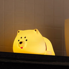 Veilleuse LED en silicone souple en forme de chiot Pappy - Cadeau idéal