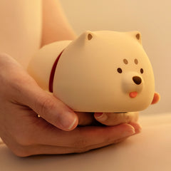 Veilleuse LED en silicone souple en forme de chiot Pappy - Cadeau idéal