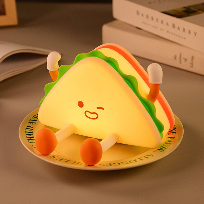Huggwaii Afternoon Tea Silicone Squishy Night Light Set Cute Bread Biscuit Sandwich Lamp Food Series Gift Decor Huggwaii Afternoon Tea Silicone Squishy Night Light Set Cute Bread Biscuit Sandwich Lamp Food Series Gift Decor