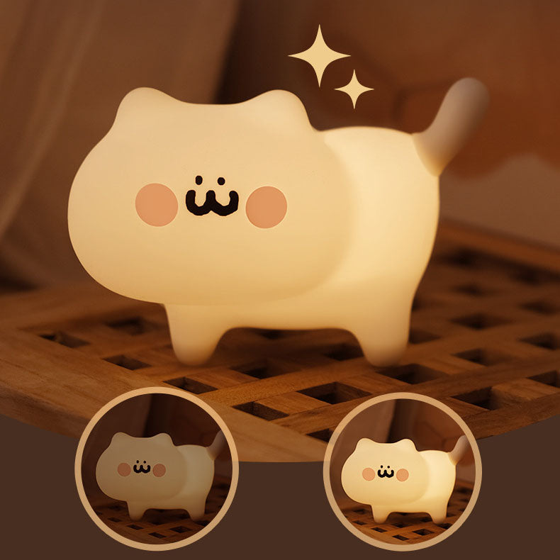 Squishy Silicone Naughty Kitten LED Night Light - Perfect Gift for Kids and Girls Squishy Silicone Naughty Kitten LED Night Light - Perfect Gift for Kids and Girls