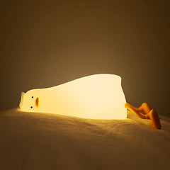 Squishy Silikon Lazy Duck LED-Nachtlicht – perfektes Geschenk für Kinder und Mädchen
