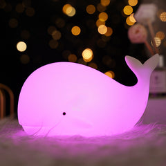 MeWaii® Squishy Silicone Whale LED Night Light - Perfect Gift for Kids and Girls
