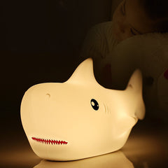 Veilleuse LED en silicone souple en forme de requin – Cadeau idéal pour les enfants et les filles