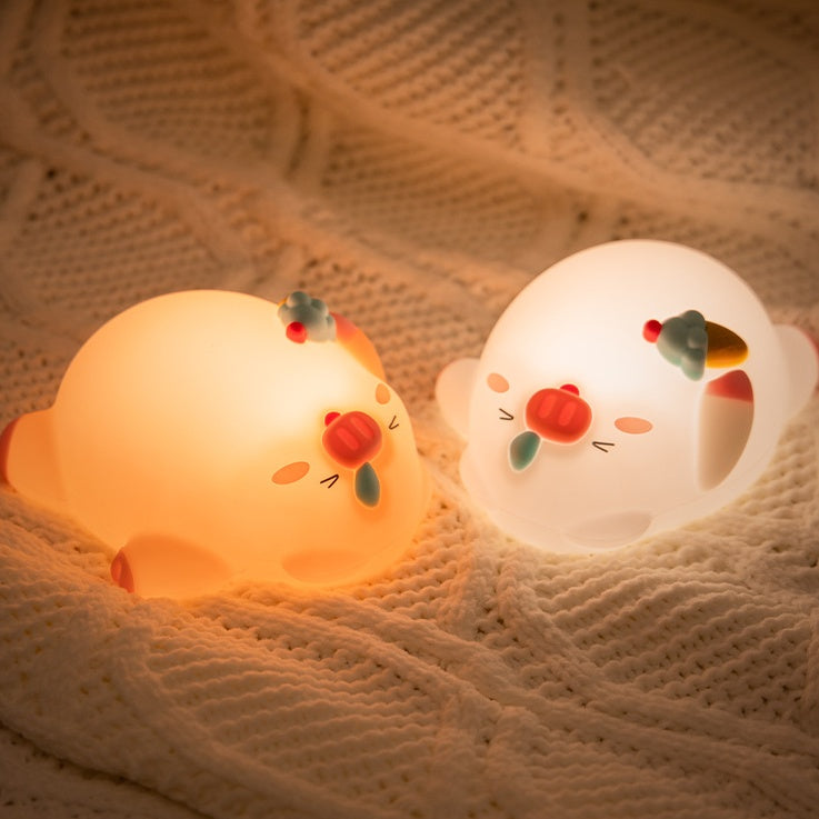 Veilleuse LED en silicone souple en forme de cochon couché – Cadeau idéal pour les enfants et les filles Veilleuse LED en silicone souple en forme de cochon couché – Cadeau idéal pour les enfants et les filles