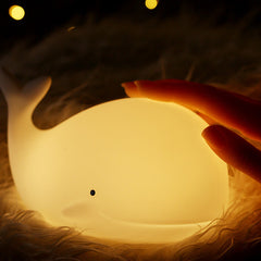 MeWaii® Squishy Silicone Whale LED Night Light - Perfect Gift for Kids and Girls