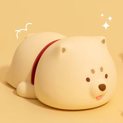 Veilleuse LED en silicone souple en forme de chiot Pappy - Cadeau idéal