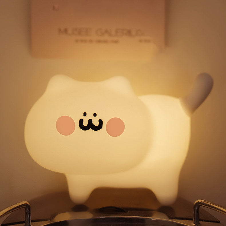 Squishy Silicone Naughty Kitten LED Night Light - Perfect Gift for Kids and Girls Squishy Silicone Naughty Kitten LED Night Light - Perfect Gift for Kids and Girls