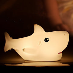 Veilleuse LED en silicone souple en forme de requin – Cadeau idéal pour les enfants et les filles