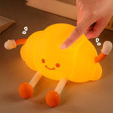 Afternoon Tea Silicone Squishy Night Light Set Cute Bread Biscuit Sandwich Lamp Food Series Gift Decor