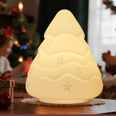 Snow Tree Christmas Edition Silicone Squishy Night Light Holiday Glow Gift-Ready Seasonal