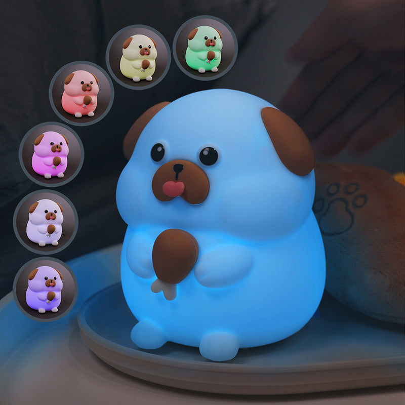 Squishy Silicone Greedy Puppy LED Night Light - Perfect Gift for Kids and Girls Squishy Silicone Greedy Puppy LED Night Light - Perfect Gift for Kids and Girls